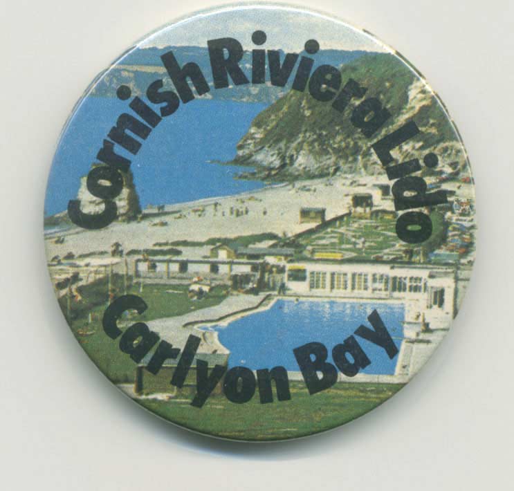Cornish Riviera Lido souvenir badge